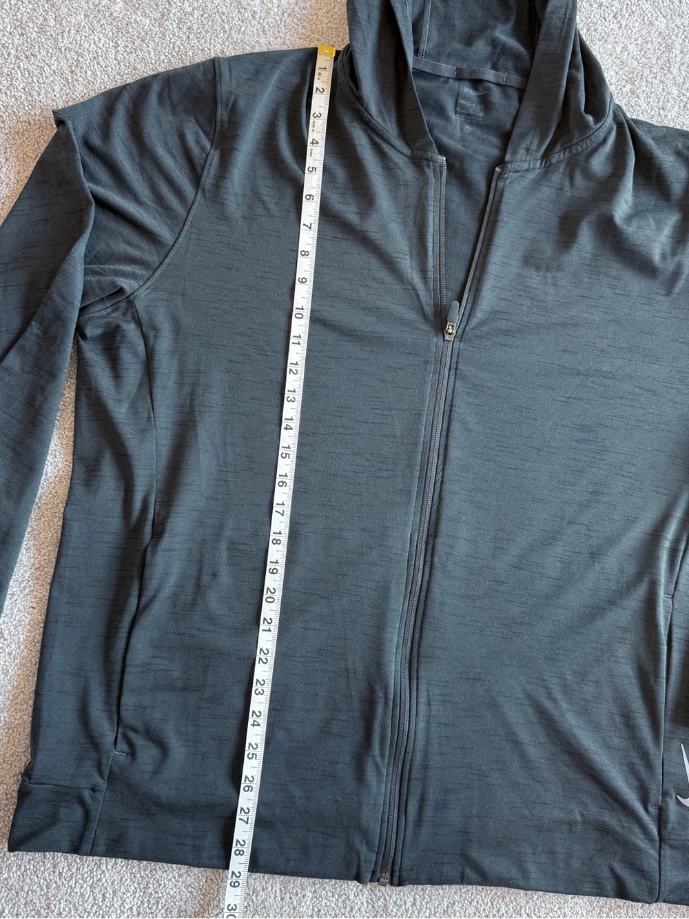 Nike Dri-FIT Full Zip Hooded Athletic Jacket Gray XL - Picture 6 of 9